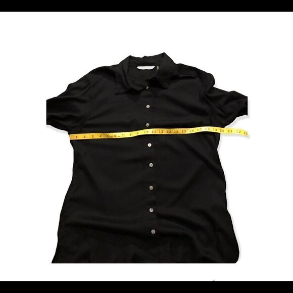 Soft Surroundings oversized black button down hi low shirt - Picture 8 of 9